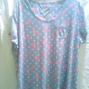 Blue Flamingo Night Shirt